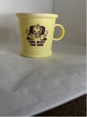Vintage Baby Plastic Drinking Cup Yellow Child's Toddler Nostalgic Childhood Cup